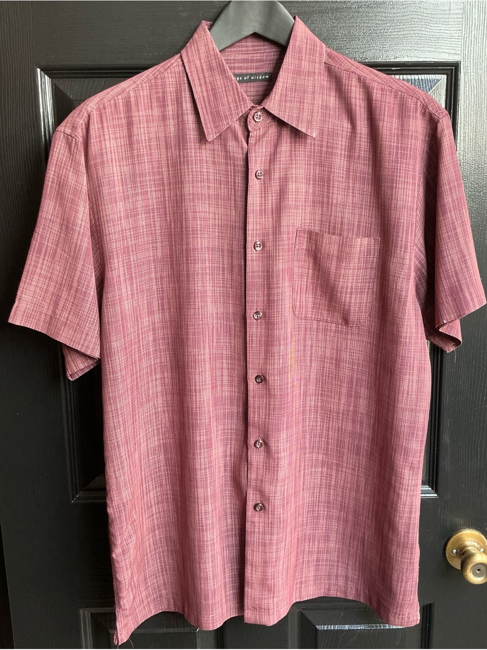 Men's Casual Short-Sleeve Button-Down Shirt — Dusty Rose